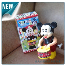 厂家直销电动摇摆打鼓米奇卡通动物上链打鼓玩具玩具批发