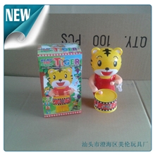 专业供应ABS上链动物玩具儿童益智玩具上链摇摆打鼓巧虎