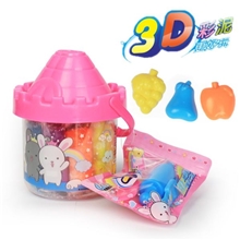 厂家批发正品3D彩泥水果12色橡皮泥可当存钱罐城堡桶装彩色
