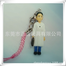 生产塑胶公仔手机挂件，卡通公仔手机吊饰手机防尘塞公仔