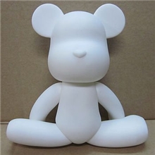 DIY暴力熊么么熊白色素体画布玩具平台玩具涂鸦手绘玩具