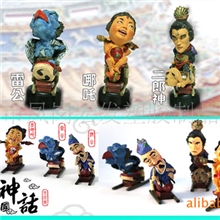 大量销售卡通动漫塑胶玩具中国神话公仔创意塑胶玩具批发