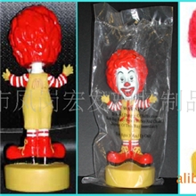 厂家供应PVC明星摇头公仔麦当劳叔叔公仔