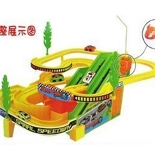 NO:00200极速飚车赛轨道玩具车电动玩具带音乐0.8