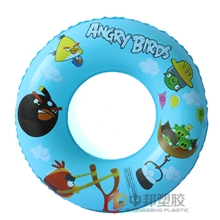 60cm麻纹泳圈充气游泳圈愤怒的小鸟图案游泳圈