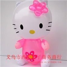 充气PVC玩具花猫儿童充气玩具塑胶制品KT猫充气玩具厂家