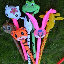 地摊热卖供应充气动物短棒充气动物棒pvc产品玩具动物气球