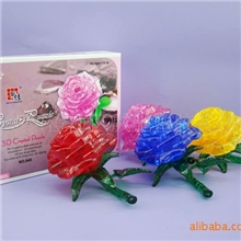 迷你自装手机链，DIY新奇特玫瑰水晶积木，益智玩具