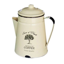 生态良品搪瓷仿古茶壶（奶黄）zakka杂货