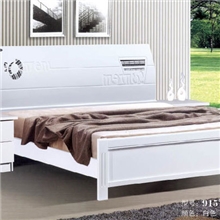 915[惊爆价460-490元实木大床]1.8米白色烤漆实木床不满意可退