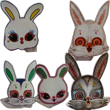 儿童游戏面具小白兔头饰幼儿园演出头饰舞会动物头饰舞台表演头饰