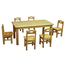 批发幼儿园专用课桌实木桌子儿童木质小桌子原木课桌木头课桌