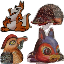 松鼠头饰儿童演出动物头饰幼儿园游戏头饰纸质儿童聚会面具头饰