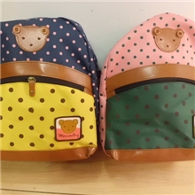 韩版小熊儿童书包时尚可爱幼儿园男女宝宝双肩外贸书包田园风