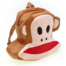 卡通儿童背包批发动物毛绒背包大嘴猴背包长短可调
