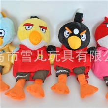 雪儿毛绒玩具：热销愤怒小鸟背包儿童背包厂家直销背包