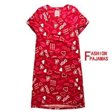 批发2013夏季新款纯棉外贸出口女款女士睡裙大衫长T恤多色睡衣