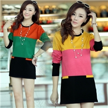 代理批发正品女2013秋装高档女装秋款针织棉长袖修身连衣裙女裙