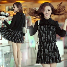 代理批发正品女2013秋装高档女装翻领长袖连衣裙女裙打底裙特价