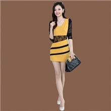 批发2013秋冬季长袖高档新款蕾丝淑女款职业OL修身气质连衣裙女装