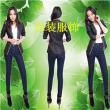 批发实拍2013秋冬季新款加绒加厚修身小脚裤铅笔裤靴裤女装牛仔裤