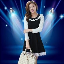 批发2013秋冬季新款韩版长袖淑女款屋职业OL修身显瘦连衣裙女装