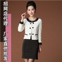 秋装新款女装品牌代理加盟小西装女外套连衣裙两件套【Q0074】