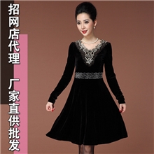 2013秋装新款欧美高档绣花大摆女装连衣裙【Q6102】免费加盟代理