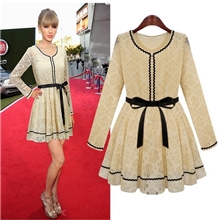 2013秋装新款优雅时尚长袖连衣裙677