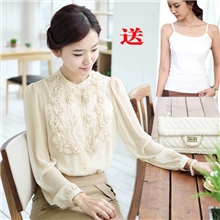 秋冬雪纺衫新款女装长袖打底衫大码女式衬衫衬衣批发韩版职业装