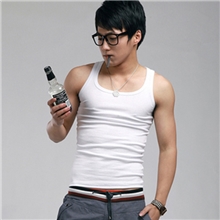 厂家直销新款春夏韩版男士纯棉弹力针织背心男男式背心批发