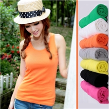 厂家直销吊带衫工字小背心糖果色打底衫欧美长款打底背心批发