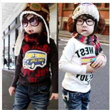 新款汽车男童长袖T时尚韩版童装秋衣童装厂家批发童装长袖T恤