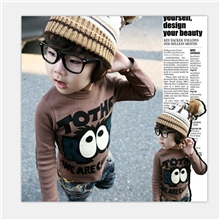 最新时尚童装秋装小眼怪卡通男童大童长袖T厂家批发童装长袖T恤