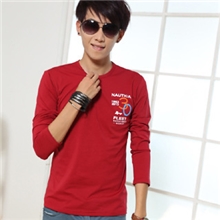 2013秋装长袖男式长袖T恤数字字母韩版圆领t恤