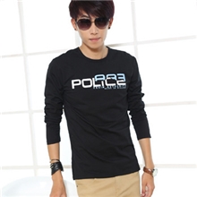 2013秋装男士字母渐变印花t恤男拉架长袖t恤休闲t恤男