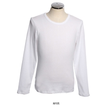 2013春秋男女打底宽松T恤圆领空白长袖T恤纯色大码T恤CT白O