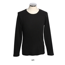 2013春秋男女打底宽松T恤圆领空白长袖T恤纯色大码T恤CT黑O