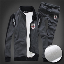 2013秋冬新款卫衣男卫衣立领加绒运动套装男休闲运动服男潮