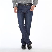 专柜时尚休闲男装高档蓝色全棉牛仔裤高档爸爸中老年牛仔裤长裤男