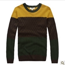 2013秋装新款马克华菲专柜正品男装韩版条纹羊毛衫毛衣7133401007