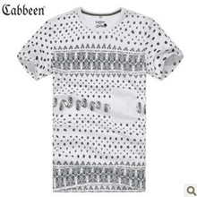 清货卡宾专柜正品男装韩版修身短袖t恤中国风男士T恤3131132015