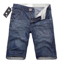 韩版新款男士牛仔裤夏装中裤超薄男式牛仔短裤A6720