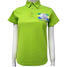 女士草绿色翻领衫女士马球衫女士高档翻领衫定做