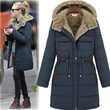 欧美新款棉服外贸原单女士羊羔绒棉衣中长款棉服外套批发