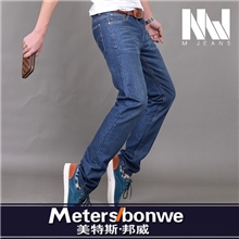 专柜正品美特斯邦威男式美邦牛仔裤直筒批发工厂直供代理604