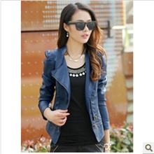 2013秋装新款女装夹克女式短款皮衣百搭修身外套一件代发