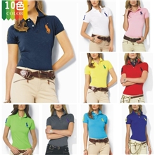 女士批发欧美女装T恤批发大马仔女式短袖p*lo衫女装P*LO