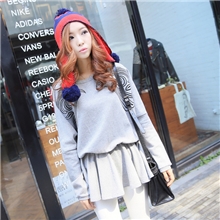 韩版时尚精致刺绣纯色卫衣收腰长袖新款套头卫衣裙批发6989