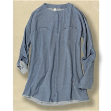 小愚棉麻文艺气质女装带绊两穿时尚女式T恤两兜短门襟女式衬衫